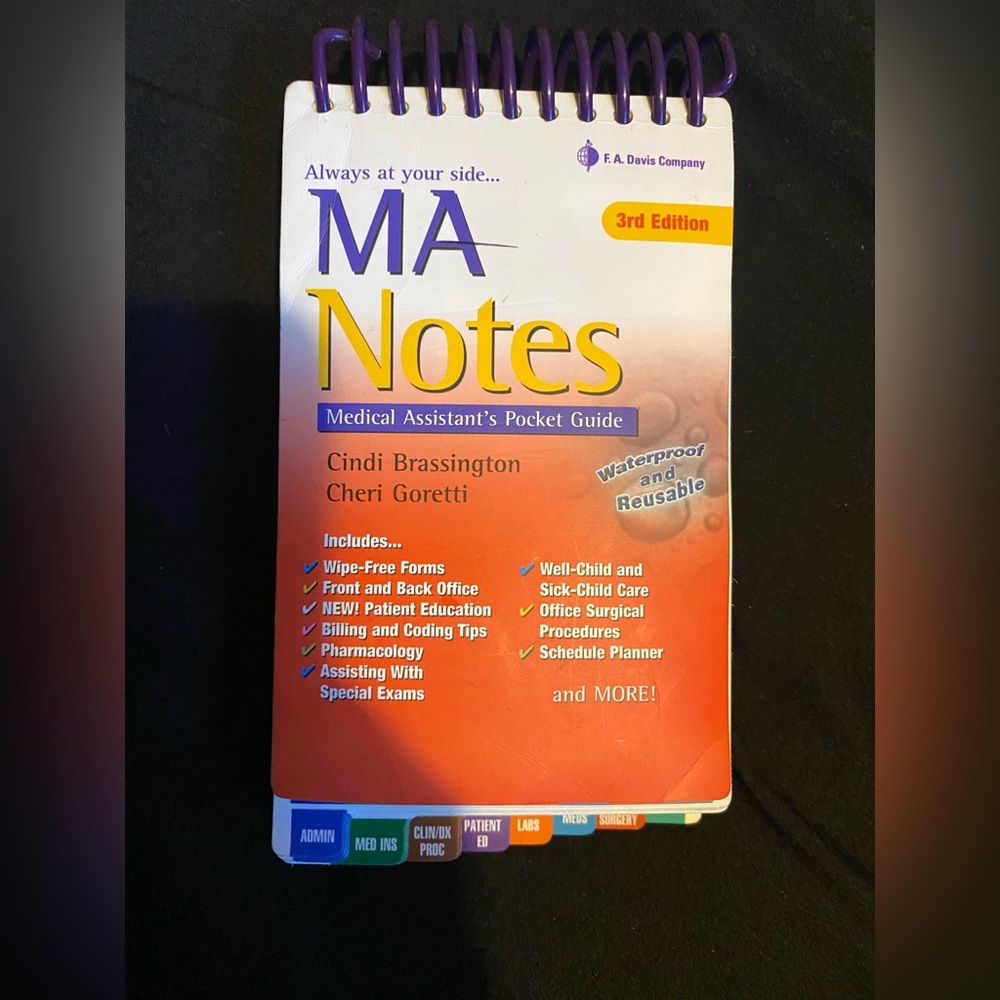 MA Notes- Medical Assistants pockets guide 3rd edition